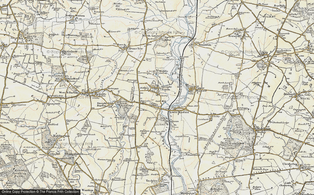 Old Map of Steeple Aston, 1898-1899 in 1898-1899