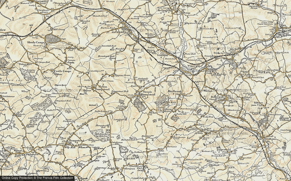 Old Map of Steeple Bumpstead, 1898-1901 in 1898-1901
