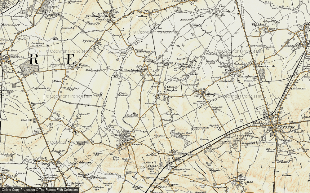 Old Map of Steeple Morden, 1898-1901 in 1898-1901