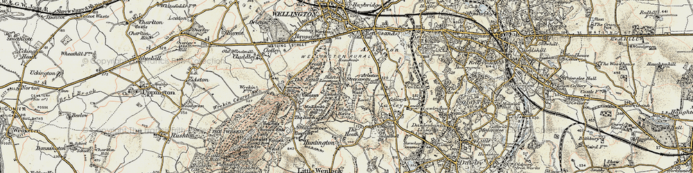Old map of Steeraway in 1902