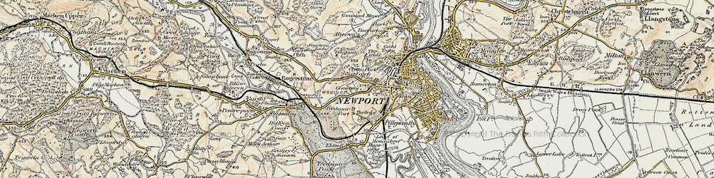 Old map of Stelvio in 1899-1900