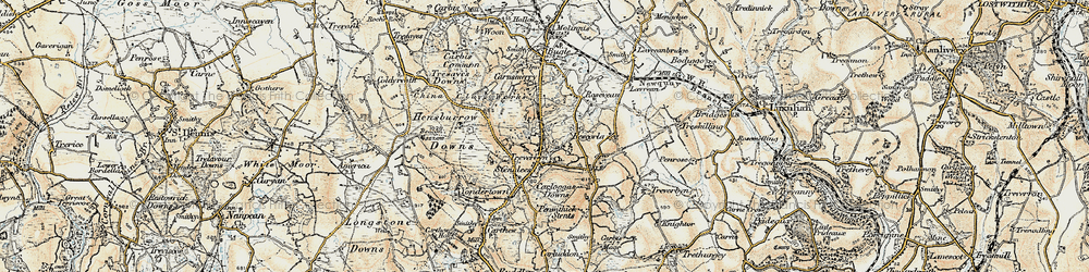 Old map of Stenalees in 1900