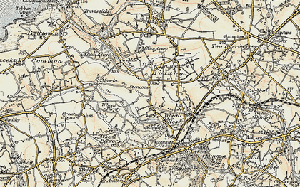 Old map of Stencoose in 1900