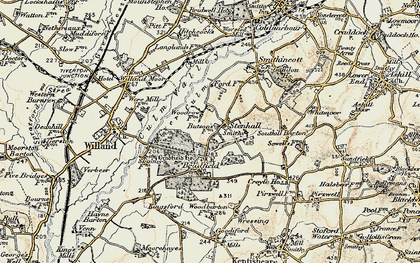 Old map of Stenhill in 1898-1900