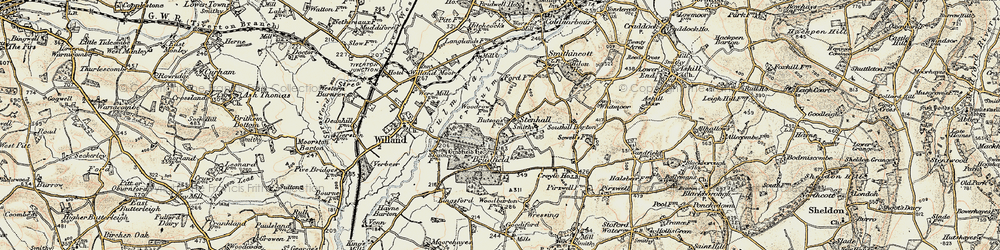 Old map of Stenhill in 1898-1900
