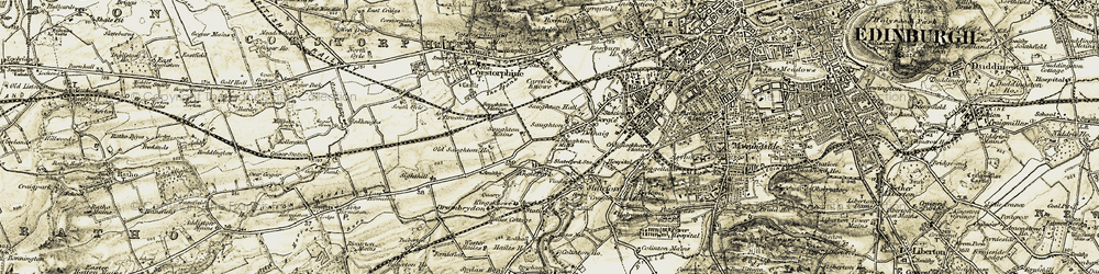 Old map of Stenhouse in 1903-1904