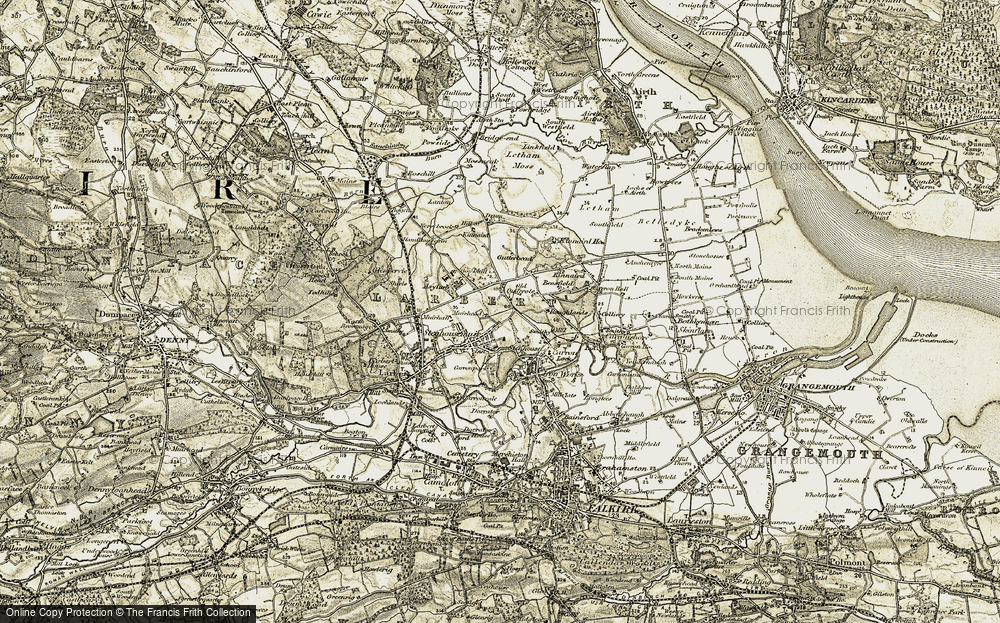 Old Map of Stenhousemuir, 1904-1907 in 1904-1907