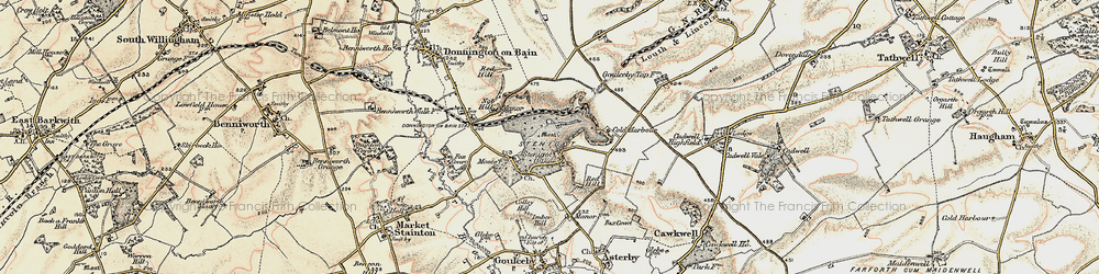 Old map of Colley Hill in 1902-1903