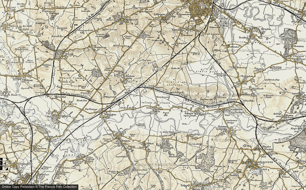 Old Map of Stenson, 1902-1903 in 1902-1903