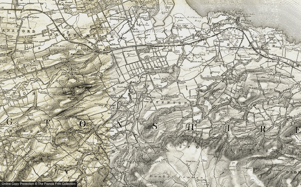Old Map of Historic Map covering Biel in 1901-1906