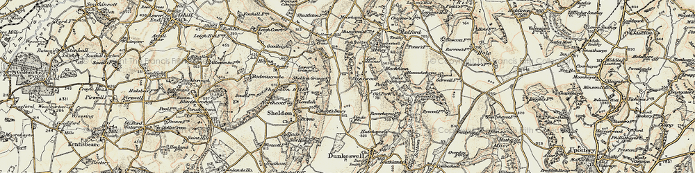 Old map of Stentwood in 1898-1900