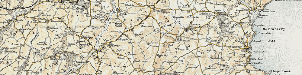 Old map of Barwick in 1900