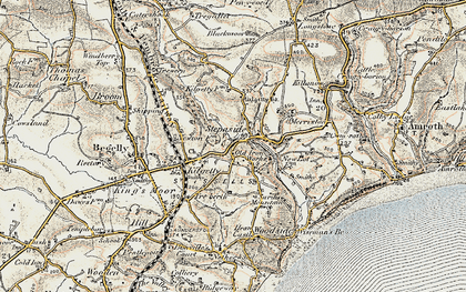 Old map of Stepaside in 1901