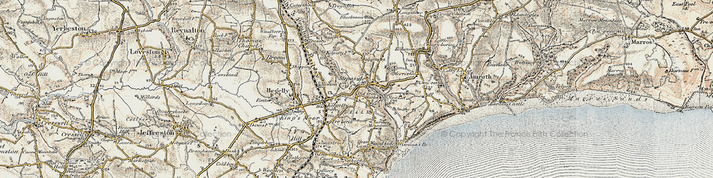 Old map of Stepaside in 1901