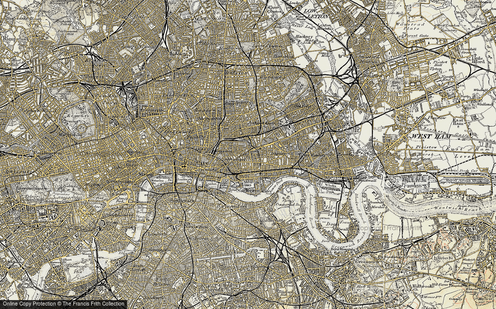 Old Map of Stepney, 1897-1902 in 1897-1902