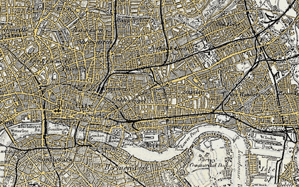 Old map of Stepney in 1897-1902