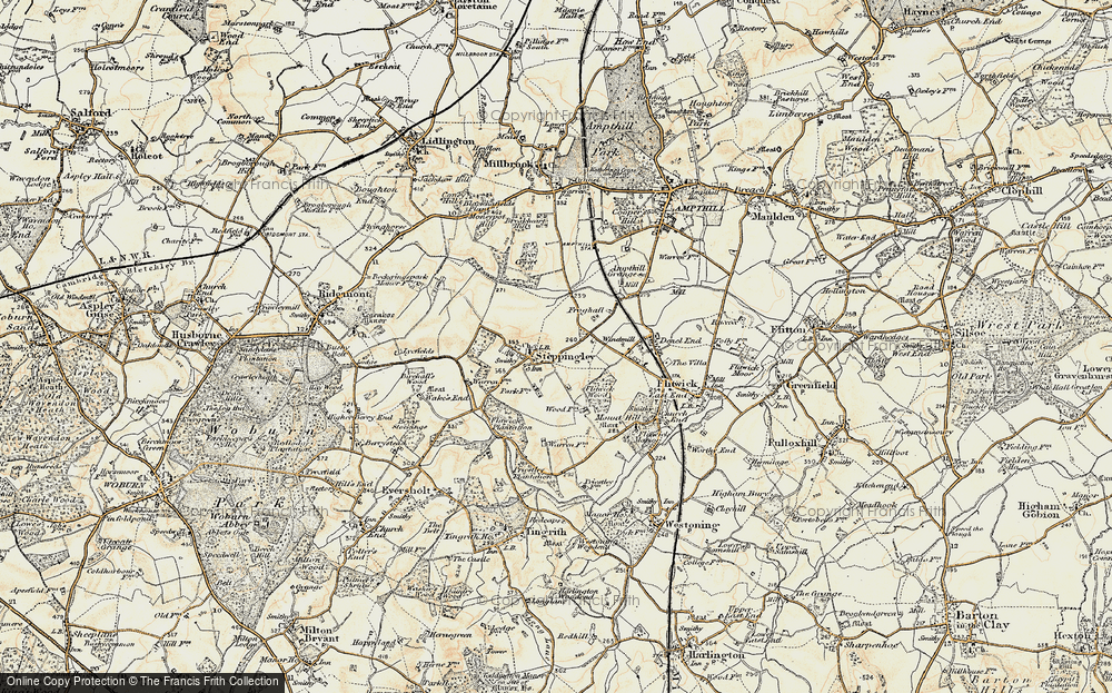 Old Map of Steppingley, 1898-1901 in 1898-1901