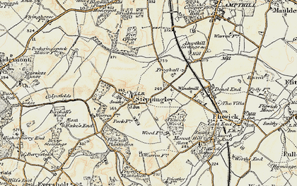 Old map of Steppingley in 1898-1901