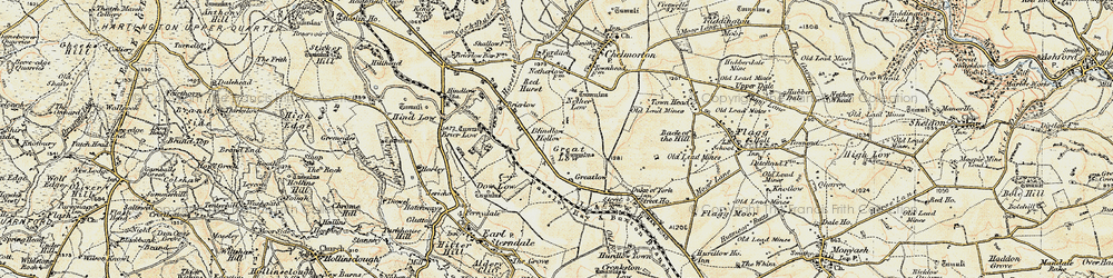 Old map of Sterndale Moor in 1902-1903