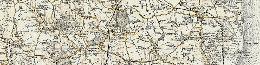Old map of Bloomfield's Covert in 1898-1901