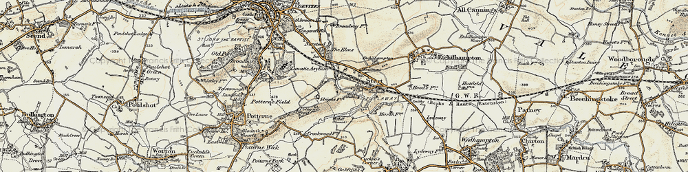 Old map of Stert in 1898-1899