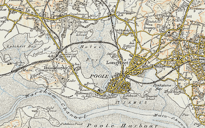 Old map of Sterte in 1899-1909
