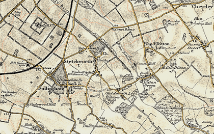 Old map of Stetchworth in 1899-1901