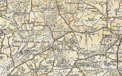 Old map of Beechdown Wood in 1898