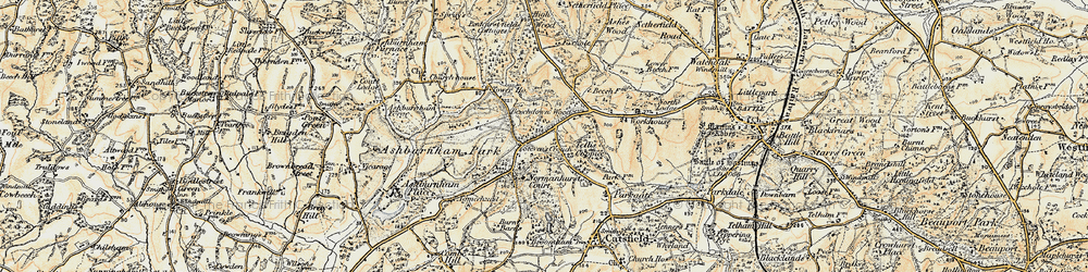 Old map of Beechdown Wood in 1898