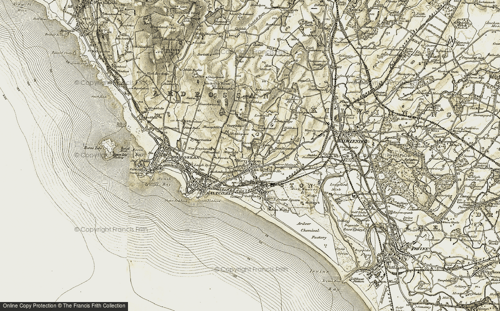 Old Map of Stevenston, 1905-1906 in 1905-1906