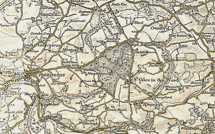 Old map of Stevenstone in 1899-1900