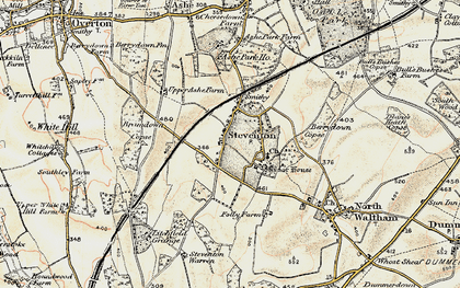 Old map of Steventon in 1897-1900