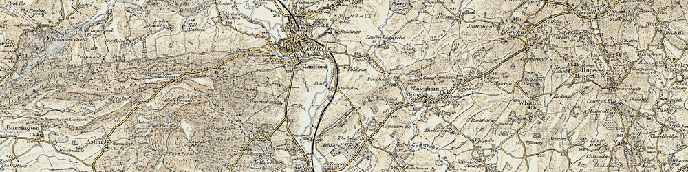 Old map of Steventon in 1901-1902
