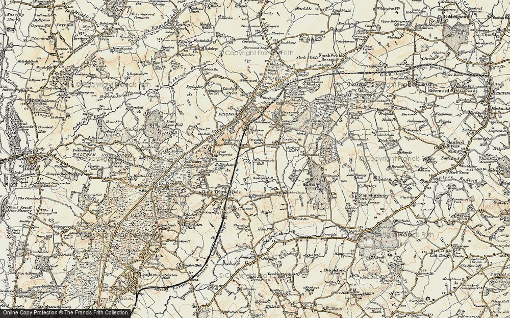 Old Map of Steward's Green, 1897-1898 in 1897-1898