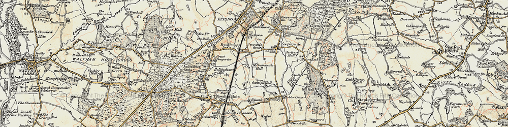 Old map of Steward's Green in 1897-1898
