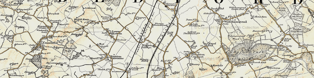 Old map of Stewartby in 1898-1901
