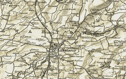 Old map of Stewarton in 1905-1906