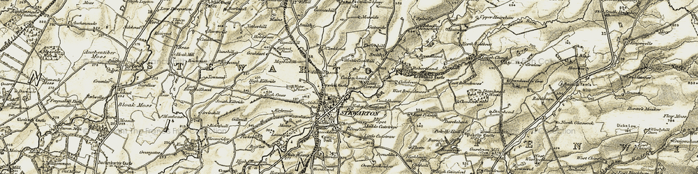 Old map of Stewarton in 1905-1906