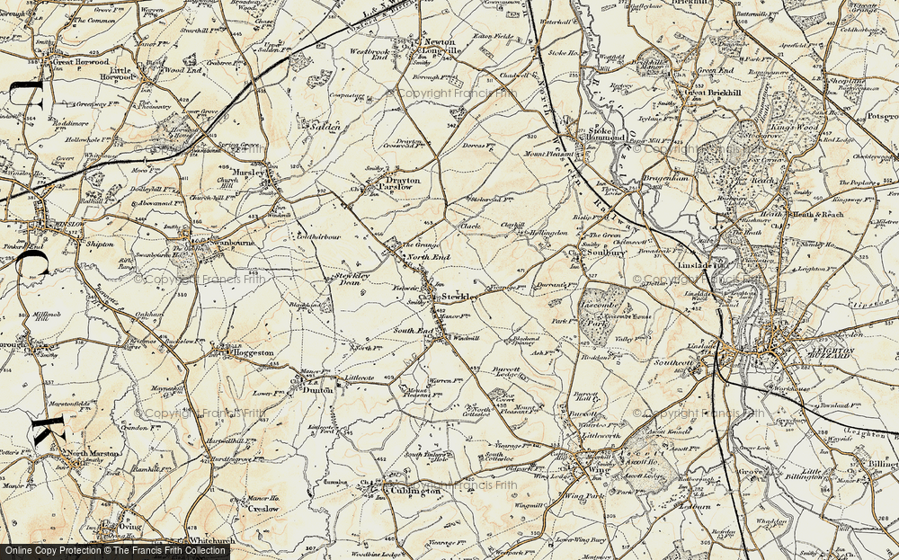 Old Map of Stewkley, 1898 in 1898