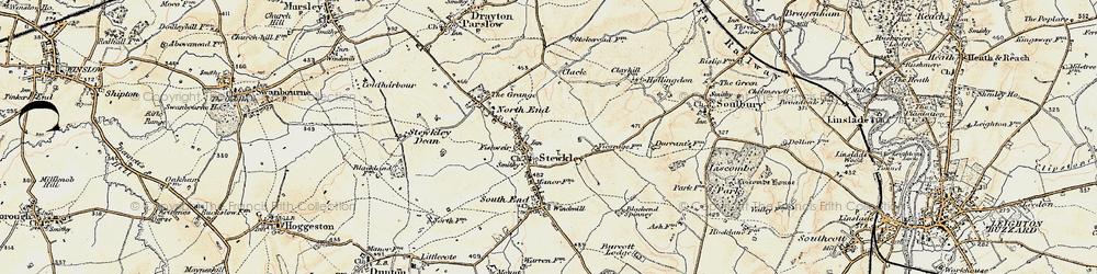 Old map of Stewkley in 1898