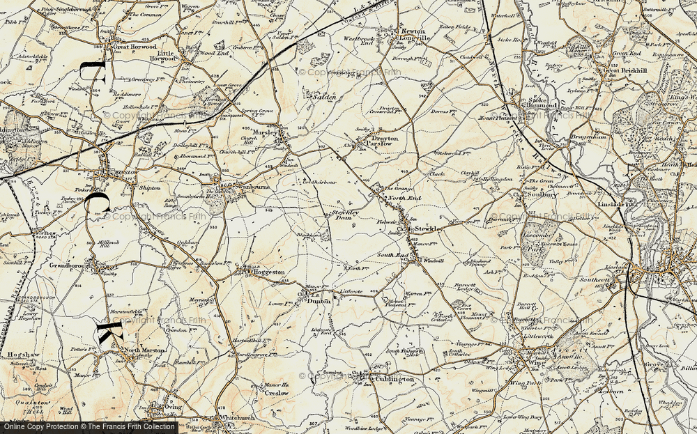 Old Map of Stewkley Dean, 1898 in 1898