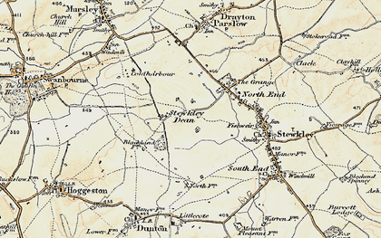 Old map of Stewkley Dean in 1898