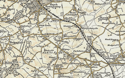 Old map of Stewley in 1898-1900