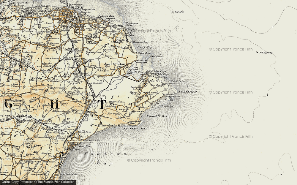 Old Map of Steyne Cross, 1899 in 1899