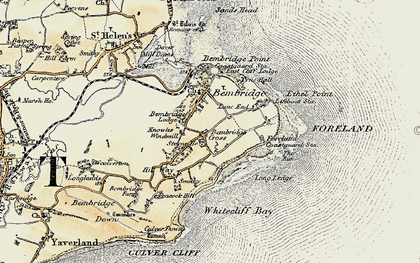 Old map of Bembridge Point in 1899