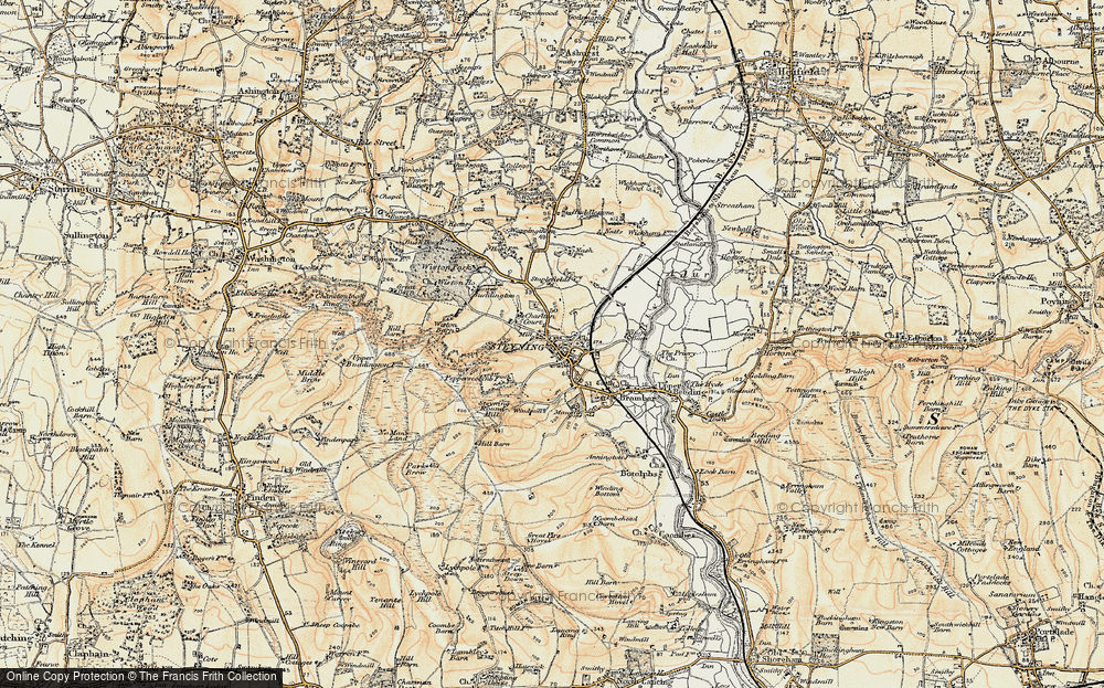 Old Map of Steyning, 1898 in 1898