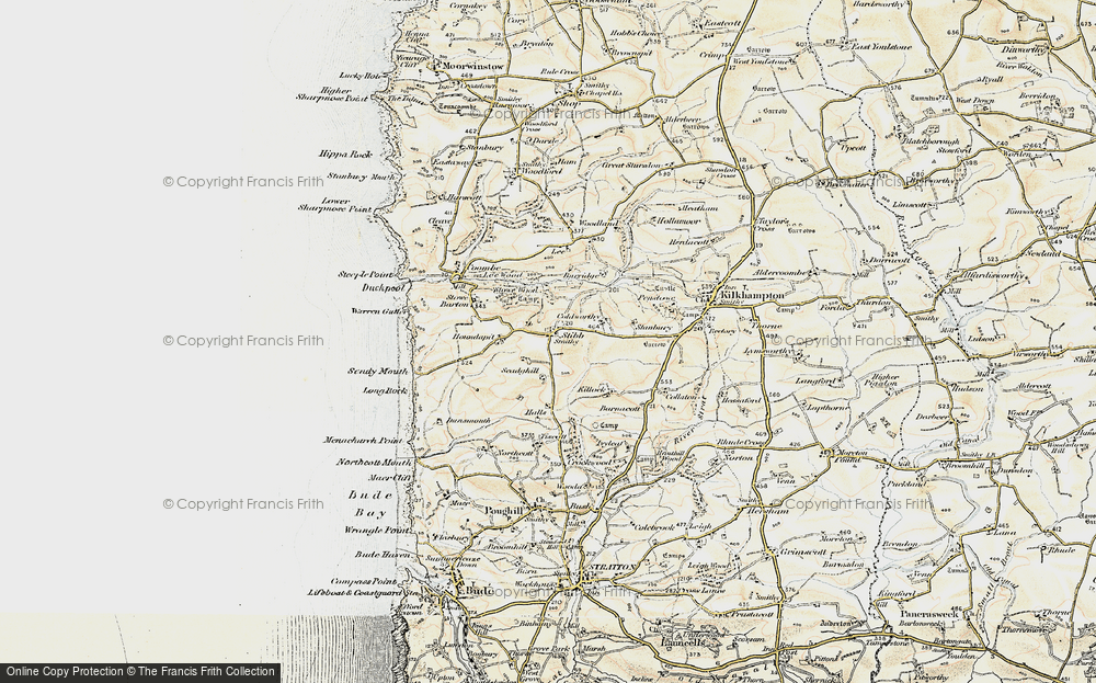 Old Map of Stibb, 1900 in 1900