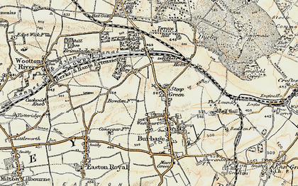 Old map of Stibb Green in 1897-1899