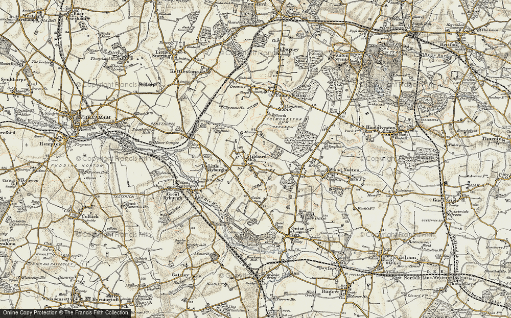 Old Map of Stibbard, 1901-1902 in 1901-1902