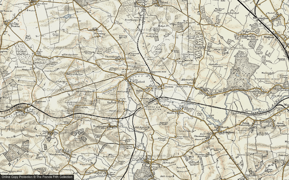 Old Map of Stibbington, 1901-1903 in 1901-1903